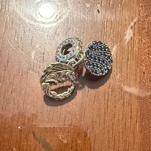 Silver and Blue Charm Pendant